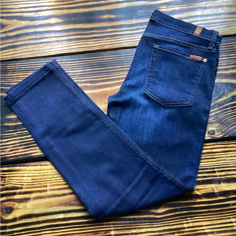 7 For All Mankind Indigo Slim Cigarette  Jeans Size 31